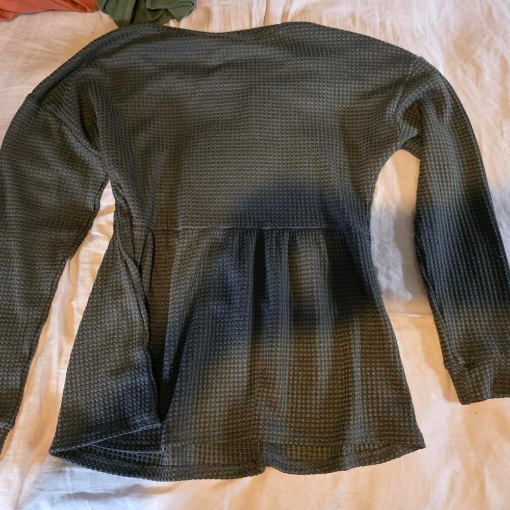 NEW Knox Rose Waffle Knit‎ Babydoll Top